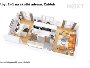 Prodej bytu 2+1, Zábřeh, Kosmonautů, 54 m2