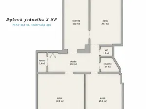 Prodej bytu 3+1, Dvůr Králové nad Labem, Čechova, 141 m2