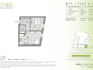 Prodej bytu 2+kk, Brandýs nad Labem-Stará Boleslav - Stará Boleslav, Mělnická, 50 m2