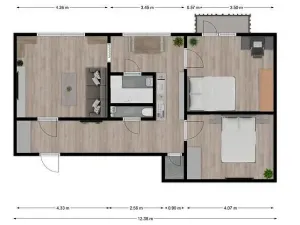 Pronájem bytu 3+1, Brno - Slatina, Mikulčická, 71 m2