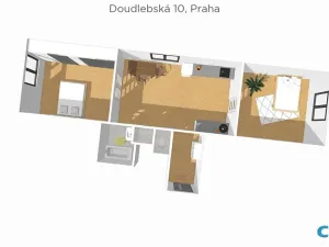 Pronájem bytu 2+1, Praha - Nusle, Doudlebská, 60 m2