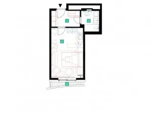 Pronájem bytu 1+kk, Praha - Stodůlky, Mukařovského, 30 m2