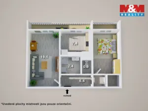 Prodej bytu 2+1, Teplice - Trnovany, Jana Koziny, 61 m2