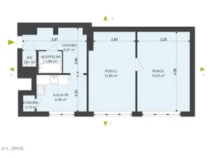 Pronájem bytu 2+1, Úpice, Sládkova, 51 m2