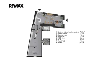 Pronájem kanceláře, Plzeň, Americká, 210 m2