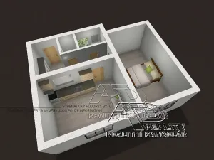 Pronájem bytu 1+1, České Budějovice, 44 m2