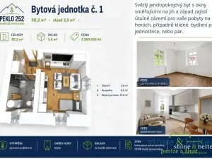 Prodej bytu 1+kk, Vrchlabí, Peklo, 27 m2