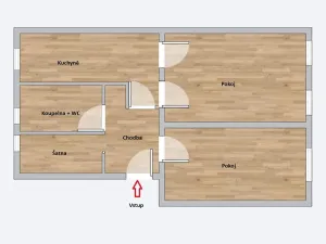 Pronájem bytu 2+1, Dubňany, Hornická, 59 m2