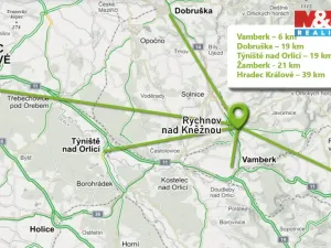 Pronájem bytu 2+1, Rychnov nad Kněžnou, Palackého, 51 m2
