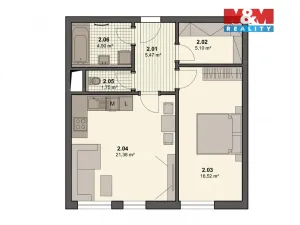 Pronájem bytu 2+kk, Ostrava - Moravská Ostrava, Jantarová, 58 m2