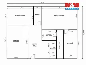 Prodej bytu 3+1, Litvínov - Janov, Hamerská, 75 m2