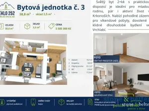 Prodej bytu 2+kk, Vrchlabí, Peklo, 55 m2