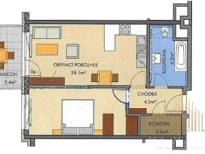 Pronájem bytu 2+kk, Praha - Střížkov, Zakšínská, 53 m2