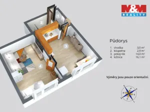 Prodej bytu 1+1, Děčín - Děčín III-Staré Město, Oblouková, 36 m2