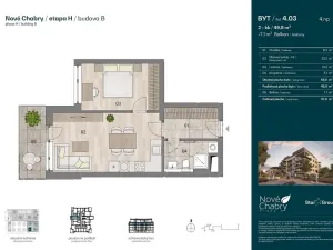 Prodej bytu 2+kk, Praha - Dolní Chabry, Dvorní, 49 m2