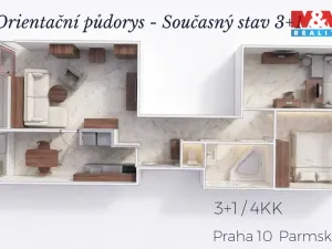 Prodej bytu 3+1, Praha, Parmská, 72 m2