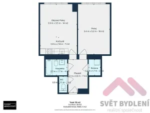 Pronájem bytu 2+kk, Praha - Nusle, Na Pankráci, 61 m2