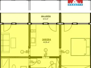Prodej bytu 2+1, Doksy - Staré Splavy, Pod Borným, 44 m2
