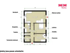 Prodej bytu 3+kk, Vochov, 60 m2