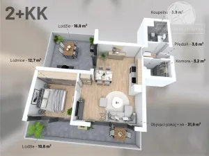 Prodej bytu 2+kk, Praha - Vysočany, V Předním Hloubětíně, 80 m2