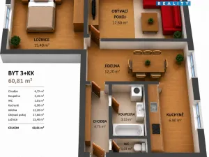 Prodej bytu 3+1, Rychnov nad Kněžnou, 5. Května, 60 m2