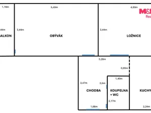 Prodej bytu 2+1, Postoloprty, Draguš, 53 m2