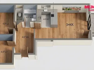 Prodej bytu 3+kk, Praha - Čakovice, Theinova, 91 m2