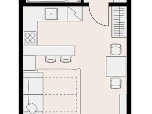 Pronájem bytu 1+kk, Praha - Hlubočepy, Vítové, 33 m2