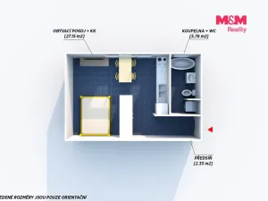 Pronájem bytu 1+kk, Plzeň - Jižní Předměstí, Presslova, 36 m2