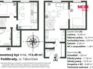 Prodej bytu 4+kk, Poděbrady - Poděbrady III, Táboritská, 113 m2