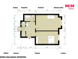 Prodej bytu 2+kk, Praha - Holešovice, Argentinská, 54 m2