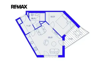 Pronájem bytu 2+kk, Praha - Strašnice, Ramonova, 50 m2