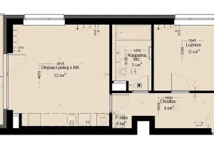 Pronájem bytu 2+kk, Trutnov, Chodská, 53 m2