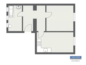 Prodej bytu 2+kk, Praha - Vokovice, Krátký lán, 42 m2