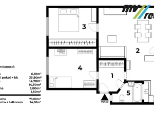 Prodej bytu 3+1, Mladá Boleslav, Jilemnického, 72 m2