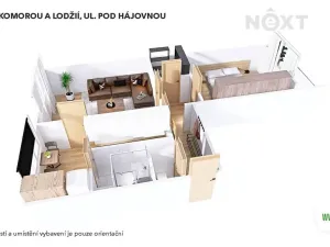 Pronájem bytu 2+1, Šumperk, Pod hájovnou, 56 m2