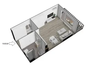 Pronájem bytu 1+kk, Rajhrad, Masarykova, 41 m2