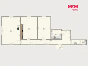 Pronájem bytu 3+kk, Kasejovice, 107 m2