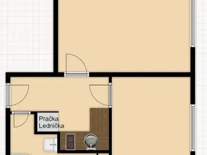 Pronájem bytu 2+kk, Česká Třebová - Lhotka, 37 m2