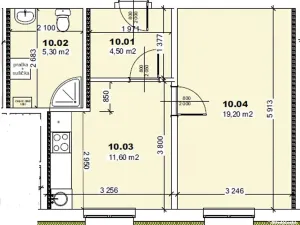 Pronájem bytu 2+kk, Mšené-lázně, Mládežnická, 40 m2