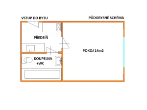 Pronájem bytu 1+kk, Brno, Mendlovo náměstí, 22 m2
