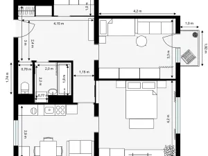 Prodej bytu 2+1, Tábor, Husinecká, 66 m2