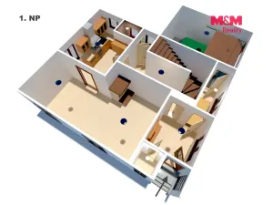 Pronájem rodinného domu, Praha - Horní Počernice, Běluňská, 180 m2