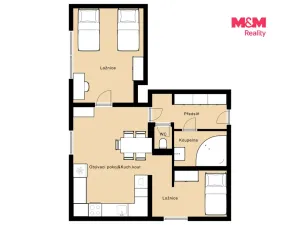 Prodej bytu 3+kk, Zbytiny, 51 m2