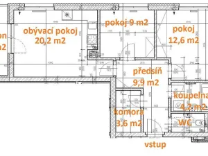 Pronájem bytu 3+kk, Praha - Vysočany, Svatošových, 72 m2