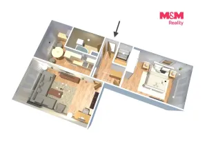 Prodej bytu 2+1, Volary, Sídl. Míru, 63 m2