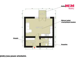 Pronájem bytu 1+kk, Plasy, U Václava, 38 m2