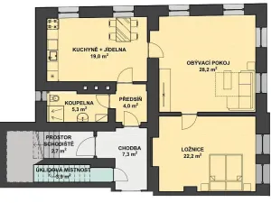 Pronájem bytu 3+kk, Jablonec nad Nisou, Lípová, 70 m2