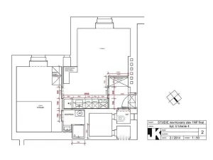 Prodej bytu 2+kk, Praha - Holešovice, U Uranie, 40 m2