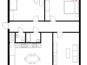 Prodej bytu 4+kk, Pardubice - Černá za Bory, Na Vsi, 74 m2